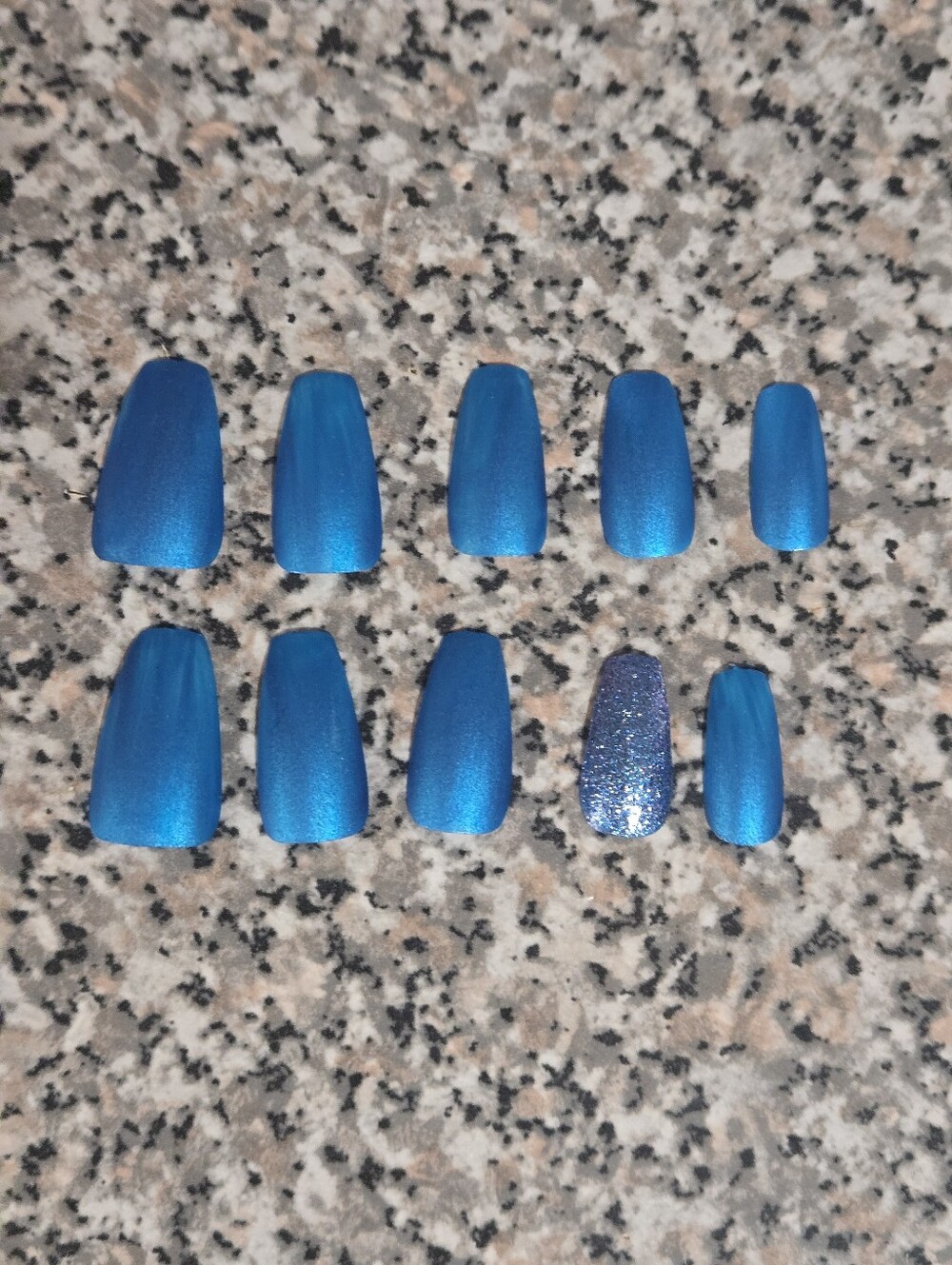 🍒🍒 Bundle Only (See Description) Shimmering Blue Press-On Nail Set